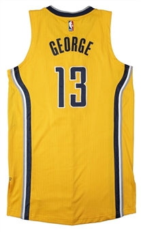 2016-17 Paul George Eastern Conference Quarterfinals Game Used Indiana Pacers Alternate Jersey Photo Matched To 4/20/17 (Resolution Photomatching)